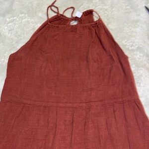 Ladies Old Navy size large rust colored long summer dress